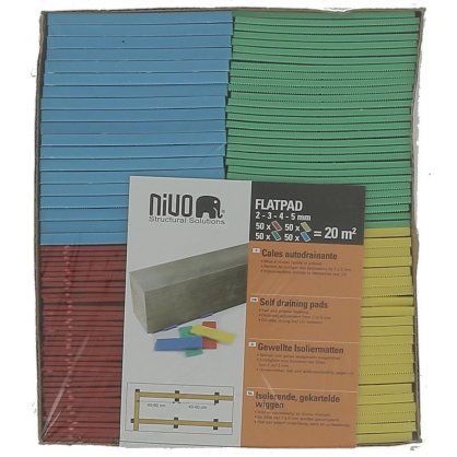 Cale PVC autodrainante Flatpad sac de 200 pices mix de 4 paisseurs