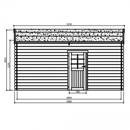Garage bois 28 mm 18,19 m - porte sectionnelle - 358 x 508 cm - S8330