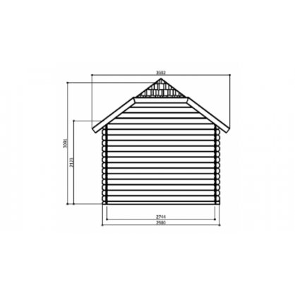 Abri de jardin bois YORK 8,88m S8509 - 298 x 298+364 cm