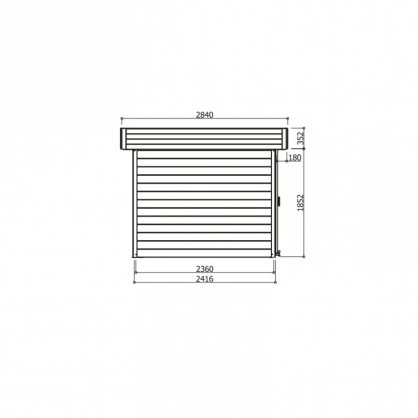 Abri en bois S8387 ARHUS 7,96m - 3296+326300x2416 cm