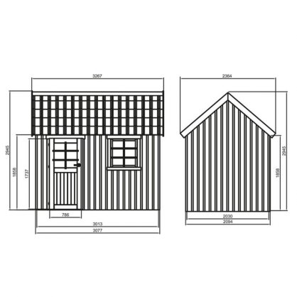 Abri bois Oleron 19 mm 6,44 m S8717