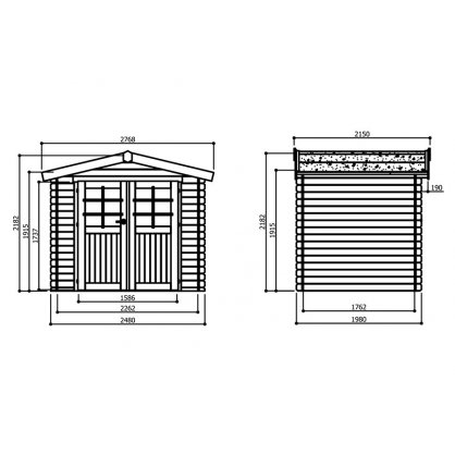 Abri bois DRESDEN Solid 4,91 m S8602