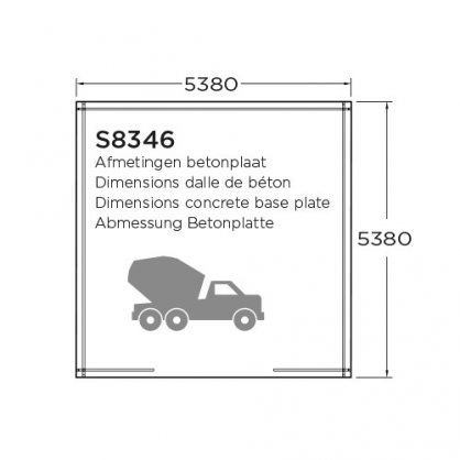 Abri Solid 28 mm VERNIER 28,94 m 538x538 cm - S8346