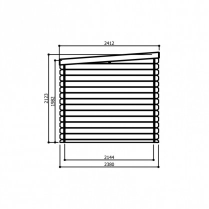 Abri bois autoclave NEVERS 238x238cm S8332 - 5,66m