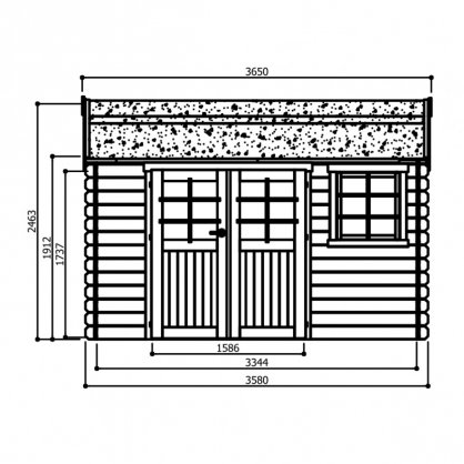 Abri de jardin 28 mm ARLES 8,52 m S8319