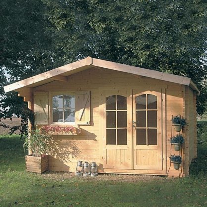 Auvent en Bois Quieta 3,5 x 3,5 m - Foresta-Abris Jardin Azur