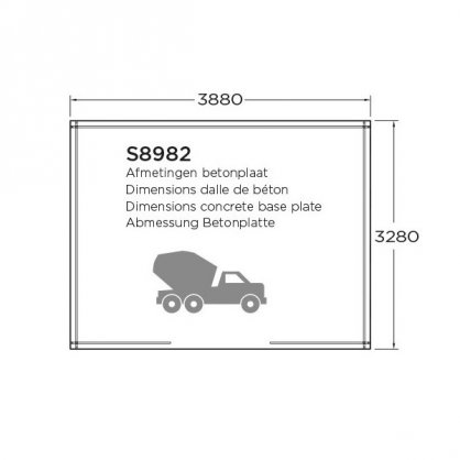 Abri de jardin 40 mm CHAMONIX 388 x 328 cm - 12,73 m 