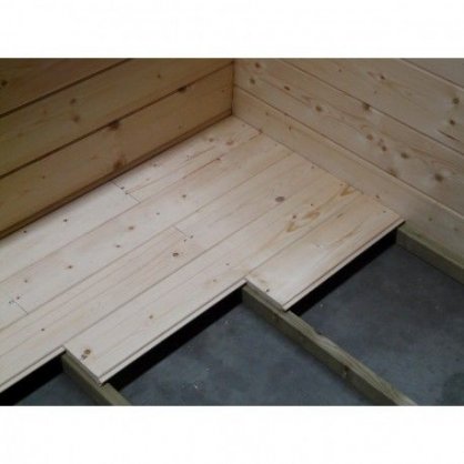Abri jardin en bois traité BARI 19 mm – 8,69 m² avec toit plat