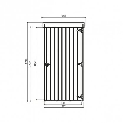 Abri de rangement autoclave moderne 90 x 96 cm