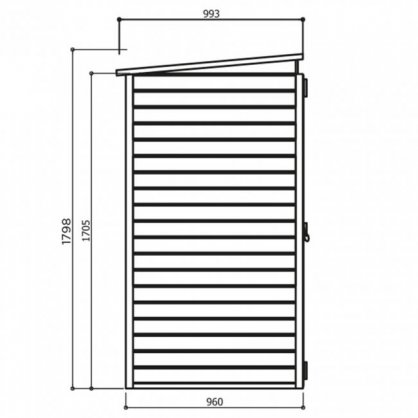 Abri de rangement autoclave moderne 90 x 96 cm