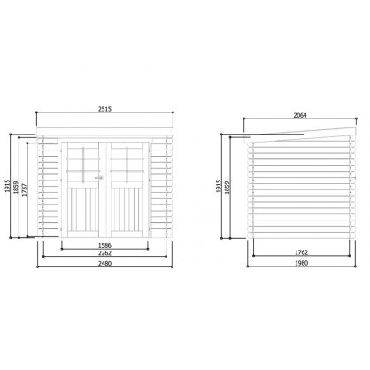 Abri en bois Solid STENDAL 4,91 m S8605