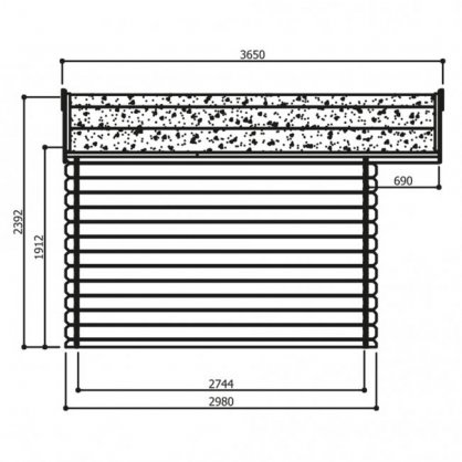 Abri de jardin 28 mm NIORT 12,46m S8608