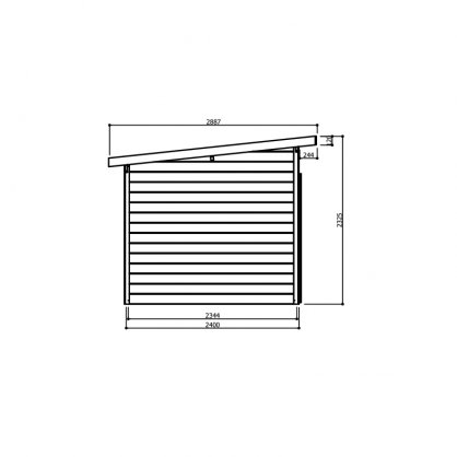 Abri jardin 28 mm Verona 300x240 mm