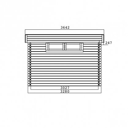 Abri de jardin VIBORG 13,71 m - 418x328 cm S8994