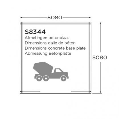 Abri de jardin MONTREUX 25,81 m² S8344 - 508 x 508 cm