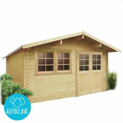 Auvent en Bois Quieta 3,5 x 3,5 m - Foresta-Abris Jardin Azur