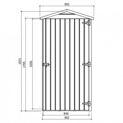 Armoire de rangement 90 x 183 cm traite autoclave - 1,65 m