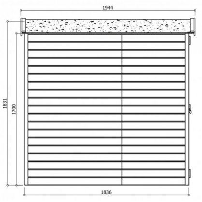 Armoire de rangement 90 x 183 cm traite autoclave - 1,65 m