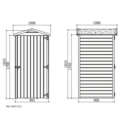 Armoire de rangement autoclave 90 x 96 cm - 0,87 m