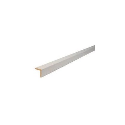 Baguette d'angle pin prépeint blanc 24x24 mm L. 2,40 m