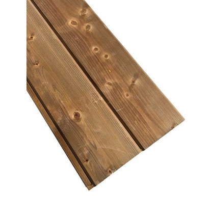Bardage sapin rversible 2700x145x22 mm trait Classe 3 MARRON