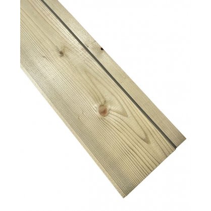 Bardage sapin rversible 2700x145x22 mm trait Classe 3 vert