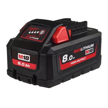 Batterie 18V 8,0 Ah Red Lithium High Output M18 HB8 | MILWAUKEE 4932464260