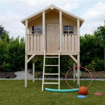 Cabane enfant - Maison enfant patio avec plancher et grande