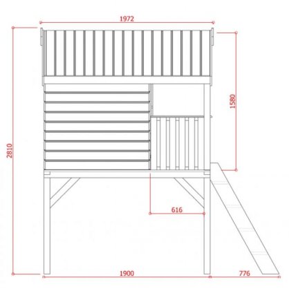 Maisonnette enfants 180 x 180 cm Playhouse Traditional