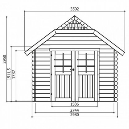 Chalet bois 28 mm LIMERICK 298 x 388 cm 11,56m - S8505