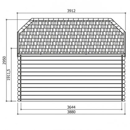 Chalet bois 28 mm LIMERICK 298 x 388 cm 11,56m - S8505