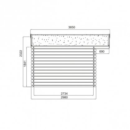 Chalet bois 34mm SALZBURG 11,56m S8964 - 388x298 cm