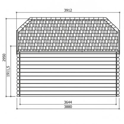 Chalet bois trait LIMERICK 298 x 388 cm 11,56m - S8505-1