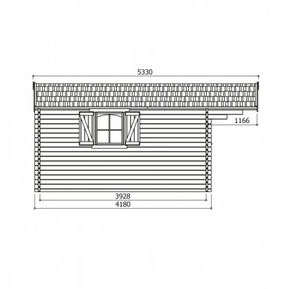 Chalet de jardin 40 mm CHAMONIX 19,98 m - 478 x 418 cm