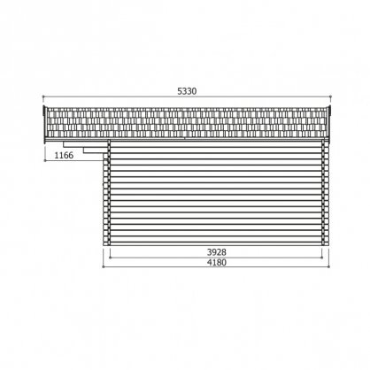 Chalet de jardin 40 mm CHAMONIX 19,98 m - 478 x 418 cm