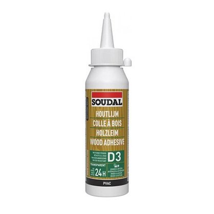 Colle  bois D3 rsistant  l'eau 250g - 103968 - SOUDAL