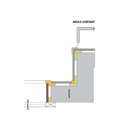 Cornière sapin Cl3 marron 3000x55x55 mm pour bardage