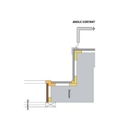 Cornire sapin Cl3 marron 3000x55x55 mm pour bardage