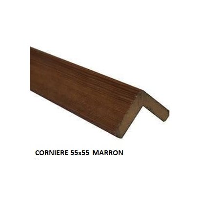 Cornire sapin Cl3 marron 3000x55x55 mm pour bardage