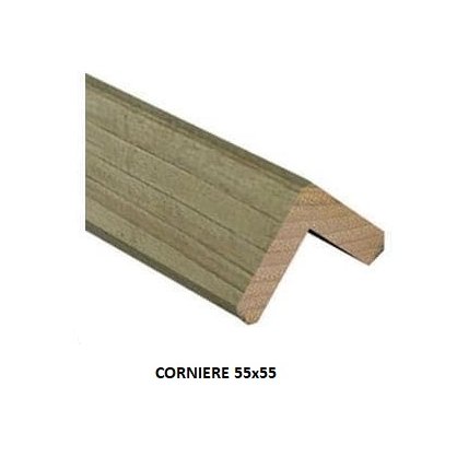 Corniere d'angle sapin Cl3 3000x55x55 mm pour bardage