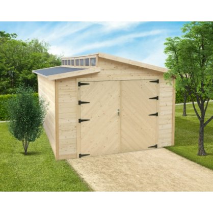 Garage bois 28 mm Torino 20,88 m² 570x360 cm