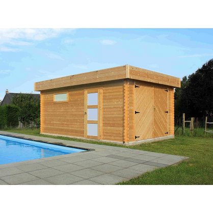 Garage bois 40 mm Modern 19,26 m² - 358 x 538 cm