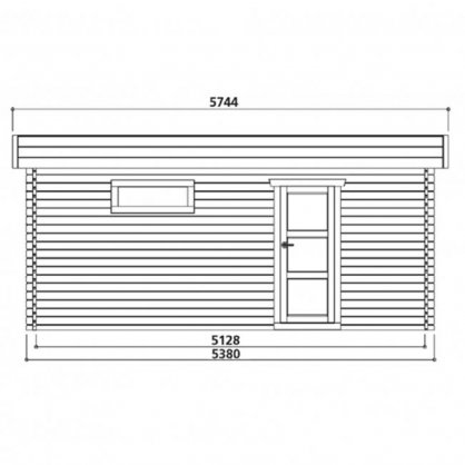 Garage bois 40 mm Modern 19,26 m² - 358 x 538 cm