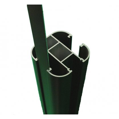 Glissire en alu 2,30 m pour poteau clture composite Bali Evoluclos