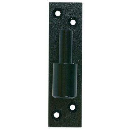 Gond de volet sur platine  14mm noir en acier