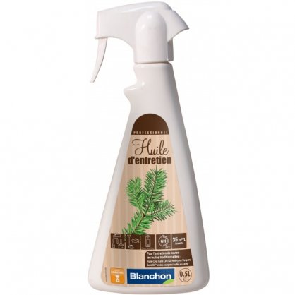 Huile d'entretien parquet huil et cir - aspect Naturel Mat - spray 0,5L BLANCHON