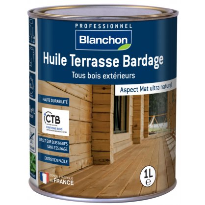 Huile Terrasse Bardage teinte IP 1L - BLANCHON