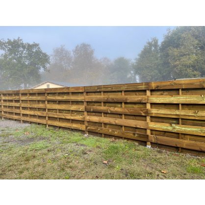 Kit clôture ranch 9,60 ml en voliges pin brut Classe 4 - Hauteur 1,80 m