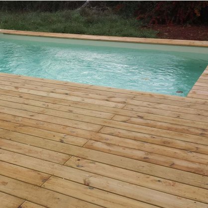 Kit terrasse 10m TRADITION en pin Cl4 lisse