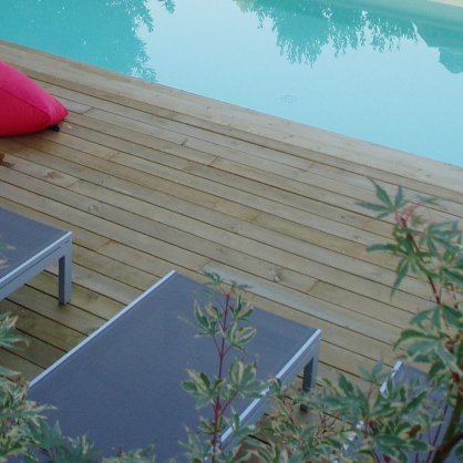 Kit terrasse 20m² en pin lisse